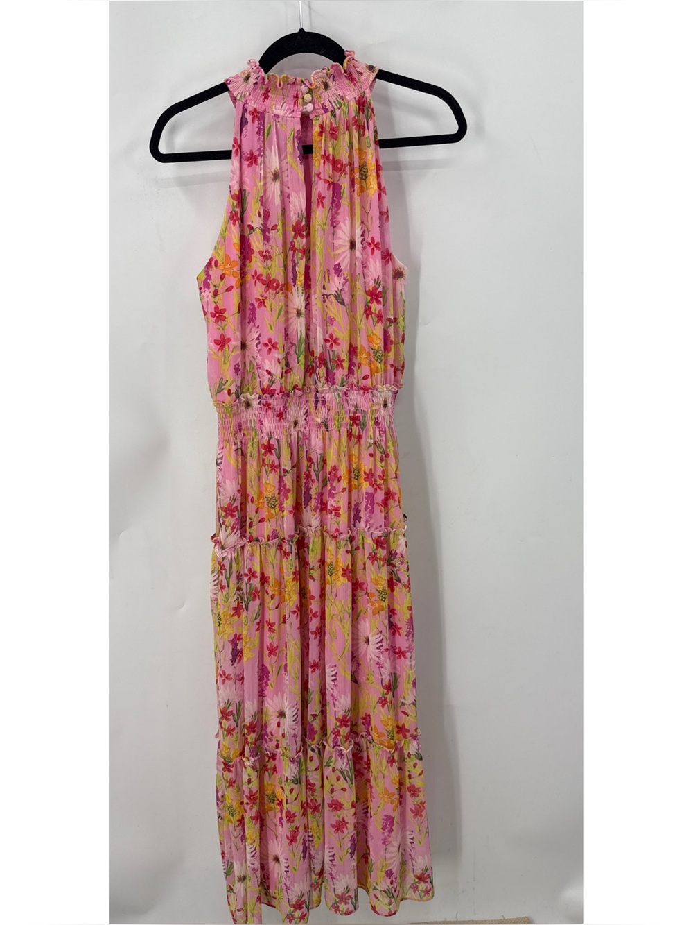 Taylor High Neck Floral Chiffon Maxi Dress XL - Picture 10 of 10